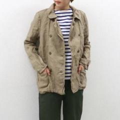 フランス製 ARMEN モーターサイクルジャケット リネン麻 ラウンドネック 1
