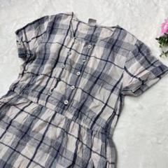 TSUHARU ツハル リネンワンピース チェック 半袖のサムネイル