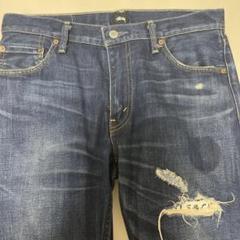 ステューシー❌Levi's 505 ダメージ加工デニムパンツ‼️ コラボジーンズ‼️
