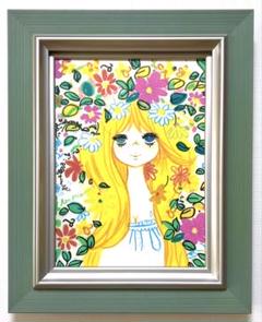 【値下げ】風景画　油絵　片岡球子　M10号　紅梅　額付き　手描き　肉筆 期間限定お試し価格】 風景画 油絵 肉筆 手描き 額付き 紅梅 M10