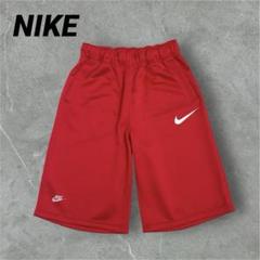 【レアデザイン】NIKE ハーフパンツ　銀タグ　90s レッド　刺繍　美品　L