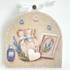 トールペイント作品 ラベンダー リネン 壁飾り - メルカリ