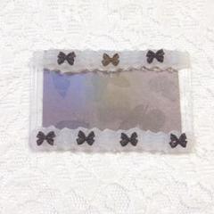 ハンドメイド♡トレカケース♡カードケース♡黒♡ブラック♡バレエコア♡ホイップデコ