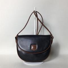 2504-68｜美品｜セリーヌ ショルダーバッグ レザー ブラック トリオンフ