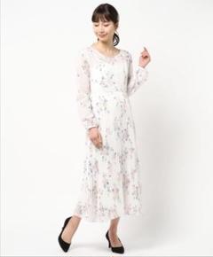 最終値下げ リエンダ タグ付新品 春 flowerプリーツLong OP
