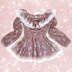 00s y2k LIZ LISA 姫カジ 花柄 パワーネット チュニック ワンピ