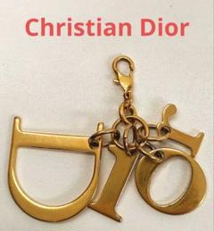 AMH15 クリスチャンディオール 美品 DIORロゴチャーム ゴールド金具 AMH15 クリスチャンディオール 美品 DIORロゴチャーム ゴールド