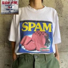 90s メキシコ製ヴィンテージ　SPAM 企業ロゴTシャツ XZ116 90s スパム spam Tシャツ XL 企業Tシャツ 企業物 ハム