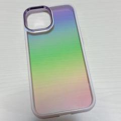 エレコム　iPhone 15 ハイブリッドケース オーロラ &me ラベンダー