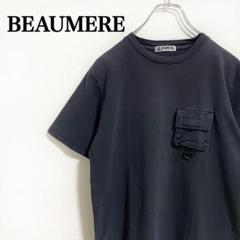 BEAUMERE◎Dリング×フラップポケットTシャツ 黒系