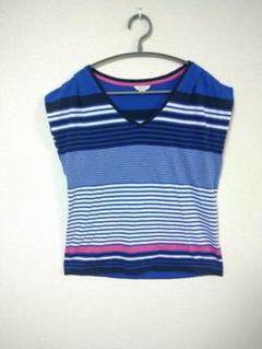ノーティカ　NAUTICA　ノースリーブカットソー　ブラウス　レディースL　青系