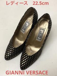 希少　ヴェルサーチ　VERSACE パンプス　ヒール　レース　夏　約23.5cm Gianni Versace - ジャンニ・ヴェルサーチェ レザー