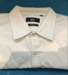 【未使用に近い★カフス袖ボタン付】HUGO BOSS 長袖ポロシャツ★高級 上質 HUGO BOSS ダブルカフス(ボタンなし) 長袖ドレスシャツ - メルカリ