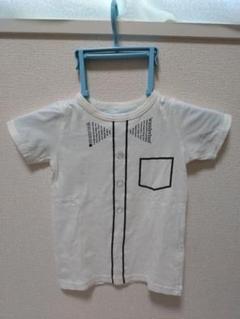 mararock ボタンデザイン Tシャツ ホワイト 110