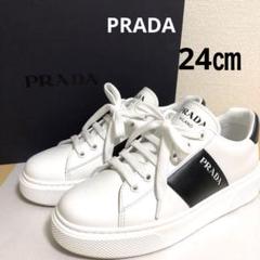 美品☆PRADA・ペガサス レディース レザー切替 ダット スニーカー(37 直売大セール 美品★PRADA・ペガサス レディース レザー切替 ダット スニーカー(37) スニーカー