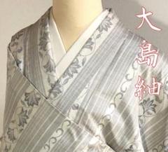 大人気新品セール ブ 白大島紬 花 正絹 袷 着物 中古 8215 - メルカリ 着物・浴衣