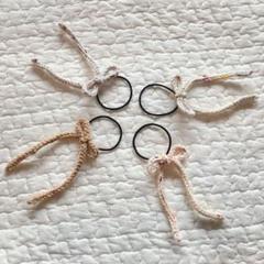 リボンニットヘアゴム L misha&puff confetti 毛糸
