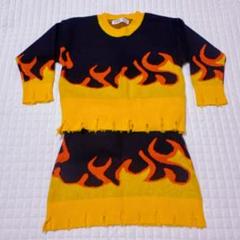 SHEIN＊メラメラ柄セットアップ