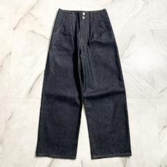 A16311 極美品 マインデニム　2タックワイドデニム　濃紺　1