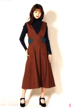 【レディアゼル】新品き*タグ付き*配色 サイドプリーツ ジャンスカ