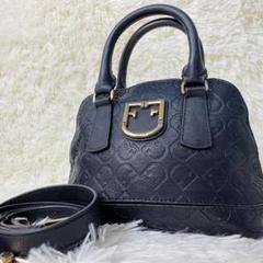 美品 フルラ ファンタスティカ ハンドバッグ 2way ブラック レザー 本革 フルラFURLA 2wayレザーバッグ 黒 | DCブランド古着通販プレイフル