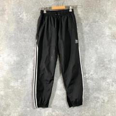 adidas　トラックパンツ　ブラック　スリーライン　メッシュ　ポリエステル
