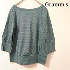 【Gramm's】 レディース ボーダー トップス 七分袖 薄手 日本製
