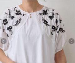 ビアズリー 花刺繍コンビプルオーバー
