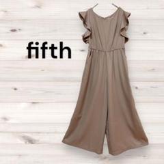 fifth サロペット　パンツ　くすみピンク　　ウエストゴム　オーバーオール