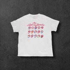 ローリングストーンズ古着Tシャツフェード半袖プリントロゴホワイトK15