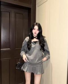 andwang kirakira v neck hoodie Mサイズ 未使用 Kirakira v neck hoodie (black)