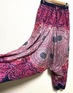 SALE！！ペイズリーフラワー柄PN色★アリババパンツ サルエルのサムネイル