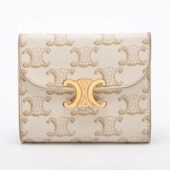 CELINE セリーヌ トリオンフ ブラウン 三つ折り財布 Triomphe