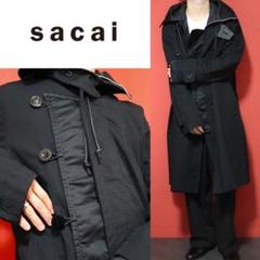 期間限定 数量限定 異種ボタン 21SS 極美品】Sacai 切替デザイン COAT OXFORD ジャケット・アウター