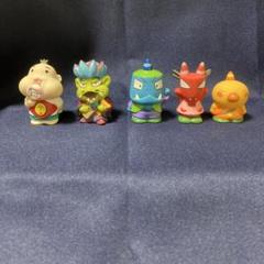 おじゃる丸 ソフビ指人形 5体(子鬼トリオ•エンマ大王•金ちゃん