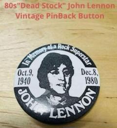 追加販売　80sデッドストック ジョン・レノン ヴィンテージ缶バッジ/ビートルズ