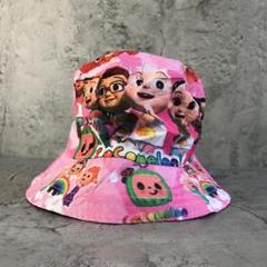 cy326古着　帽子　ピンク　柄　キッズ　90s Y2K