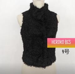 SALE【美品】HIROKO BIS 春秋ノースリーブトップス(9号)ブラック系のサムネイル
