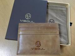 VISOUL カードケース キャメル