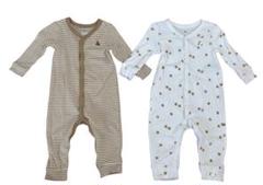 GAP ロンパース2点セット（ストライプ・動物柄）