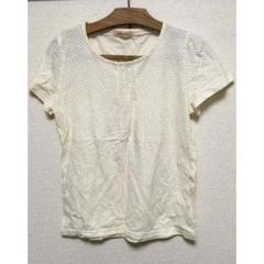 M*バニラカラーベースの薄手水玉Tシャツ
