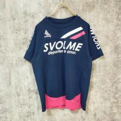 【美品】svolme スボルメ トラックシャツ ビックロゴ ネイビー Free