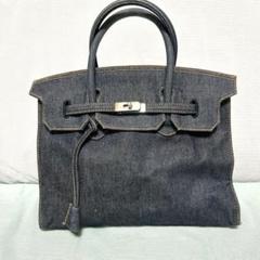 希少✨MAURIZIO TAIUTI デニム レザーハンドバッグ ゴールド金具 MAURIZIO TAIUTI イタリア製 ジーンズ生地 ケリーバック - メルカリ