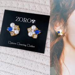 New✦煌めきストーンビジューカボションピアス✦長さ約1.5cmのサムネイル