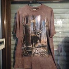 THE MOUNTAHN/ザマウンテン　90s　アニマル　鹿　プリント　Tシャツ