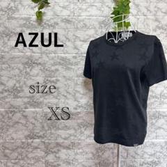 【g64】【アズール】星柄 半袖Tシャツ ブラック　夏　【XS】　小さめ
