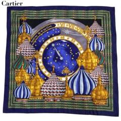 極美品✨Cartie カルティエ シルク イタリア製 大判スカーフ