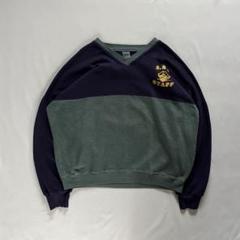 【90s vintage】スウェット　カレッジ　後染め　後付け　短丈　古着