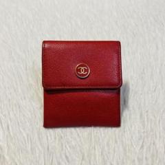 ✨激レア✨ CHANEL マトラッセ 長財布 二つ折りココマーク ラムスキン 赤 シャネル CHANEL 二つ折り 財布 ココマーク マトラッセ 赤