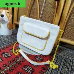 agnes b チェーンショルダーバッグ　クラッチバッグ